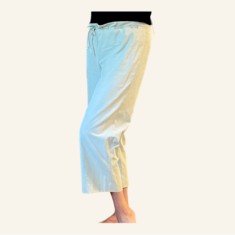 Summer pants capri off-white very light grey, loose